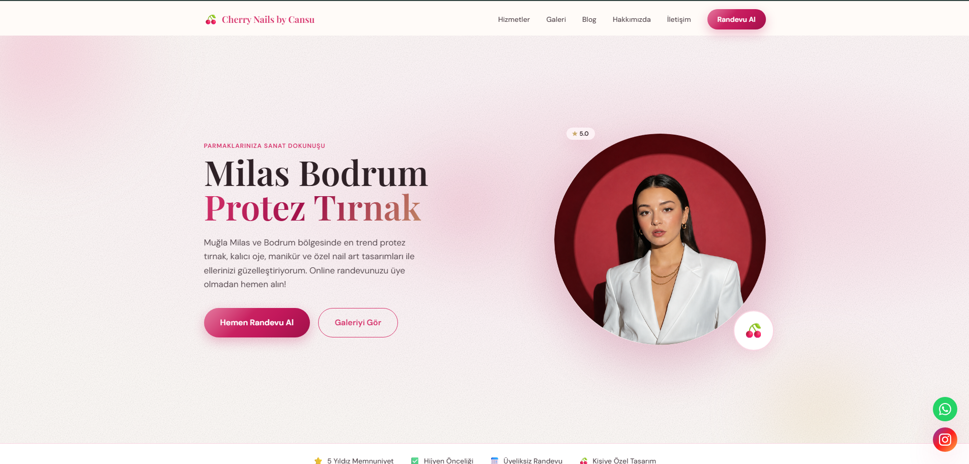 Cherry Nails by Cansu — Randevu ve Yönetim Platformu